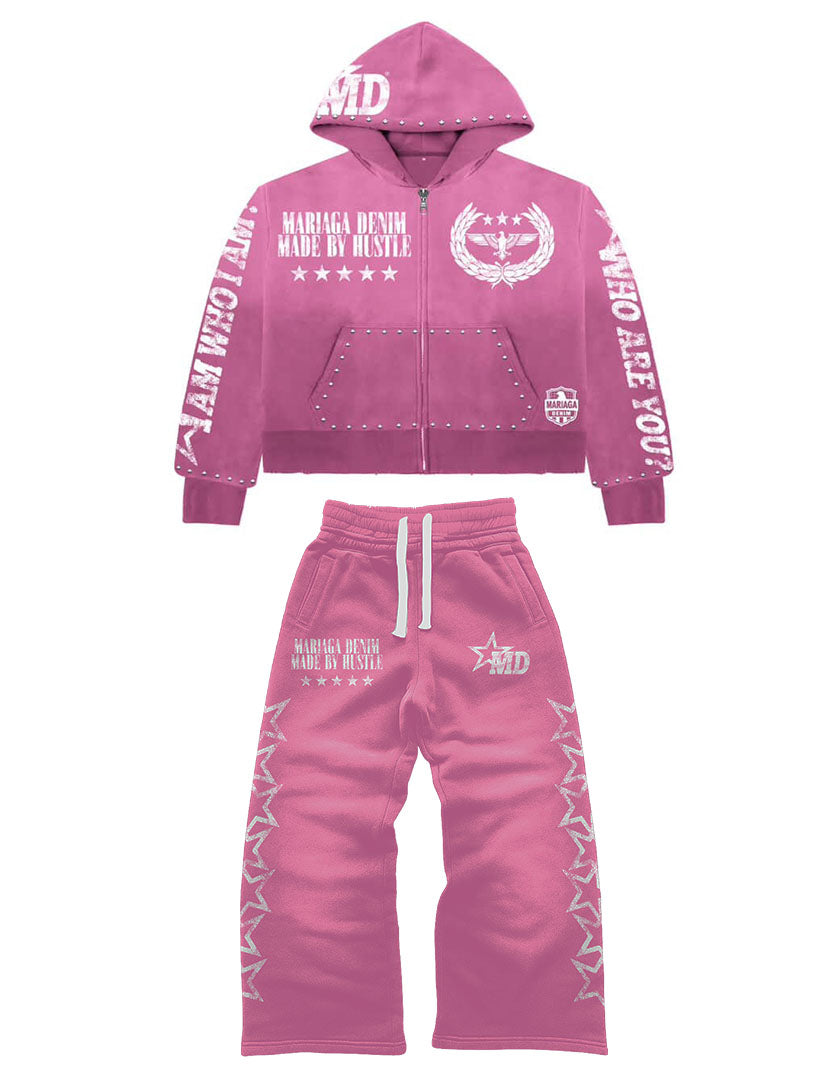 MADE BY HUSTLE SWEATSUIT (PINK)